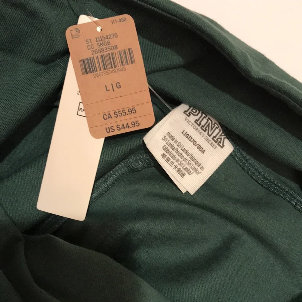 NWT PINK VICTORIA’s SECRET High waist full length legging logo L - Picture 3 of 10